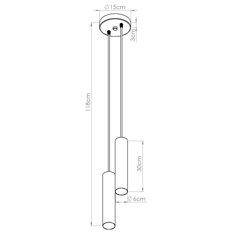 Lampa wisząca LAGOS 2P biała