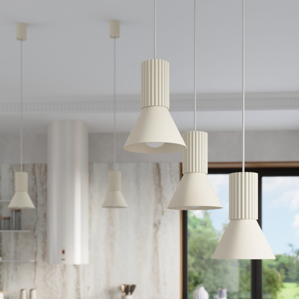 Lampa wisząca ESTRIA 1 beżowa