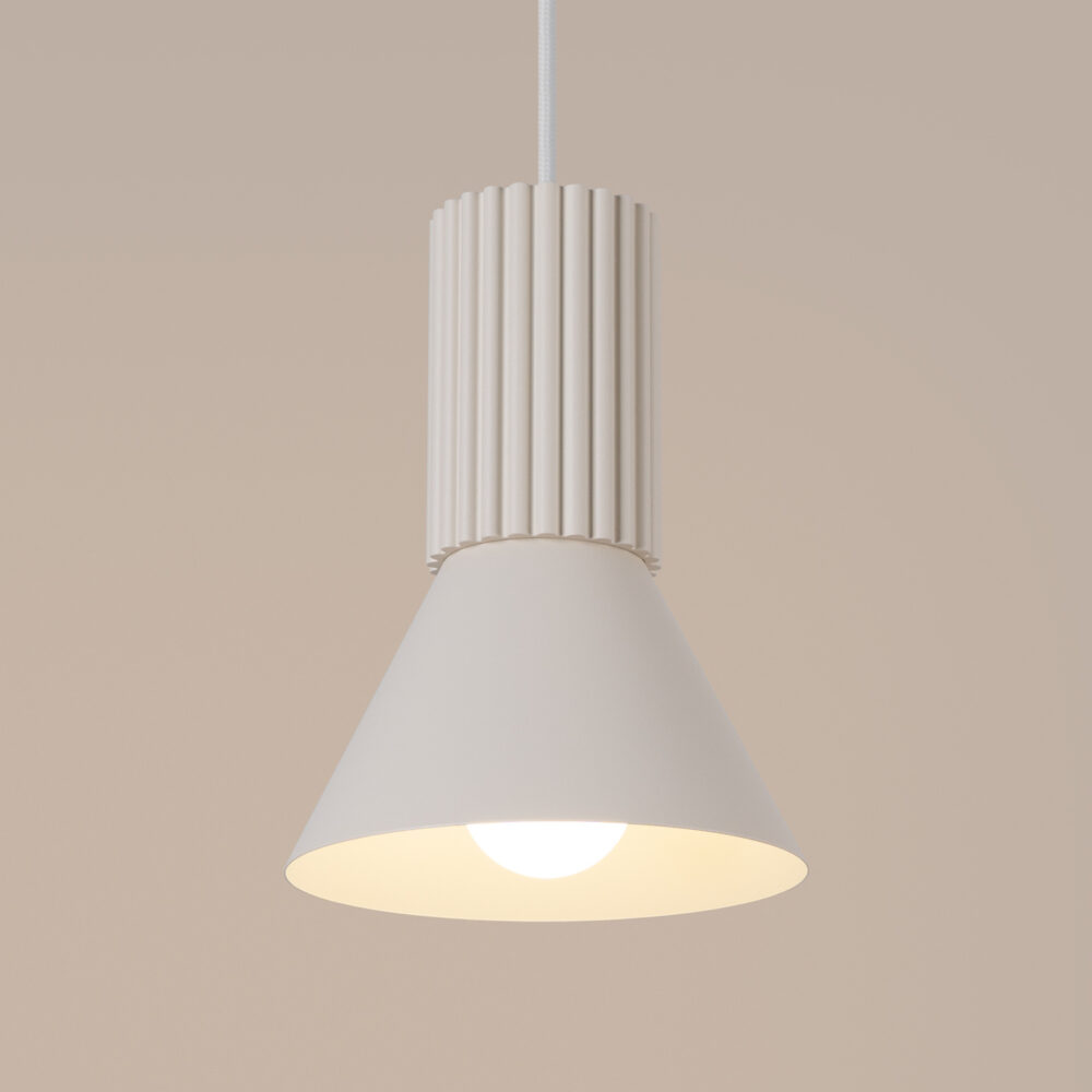 Lampa wisząca ESTRIA 1 beżowa