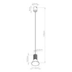 Lampa wisząca ESTRIA 1 beżowa/zielona oliwka