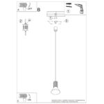 Lampa wisząca ESTRIA 1 beżowa/zielona oliwka