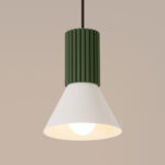 Lampa wisząca ESTRIA 1 beżowa/zielona oliwka