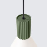 Lampa wisząca ESTRIA 1 beżowa/zielona oliwka