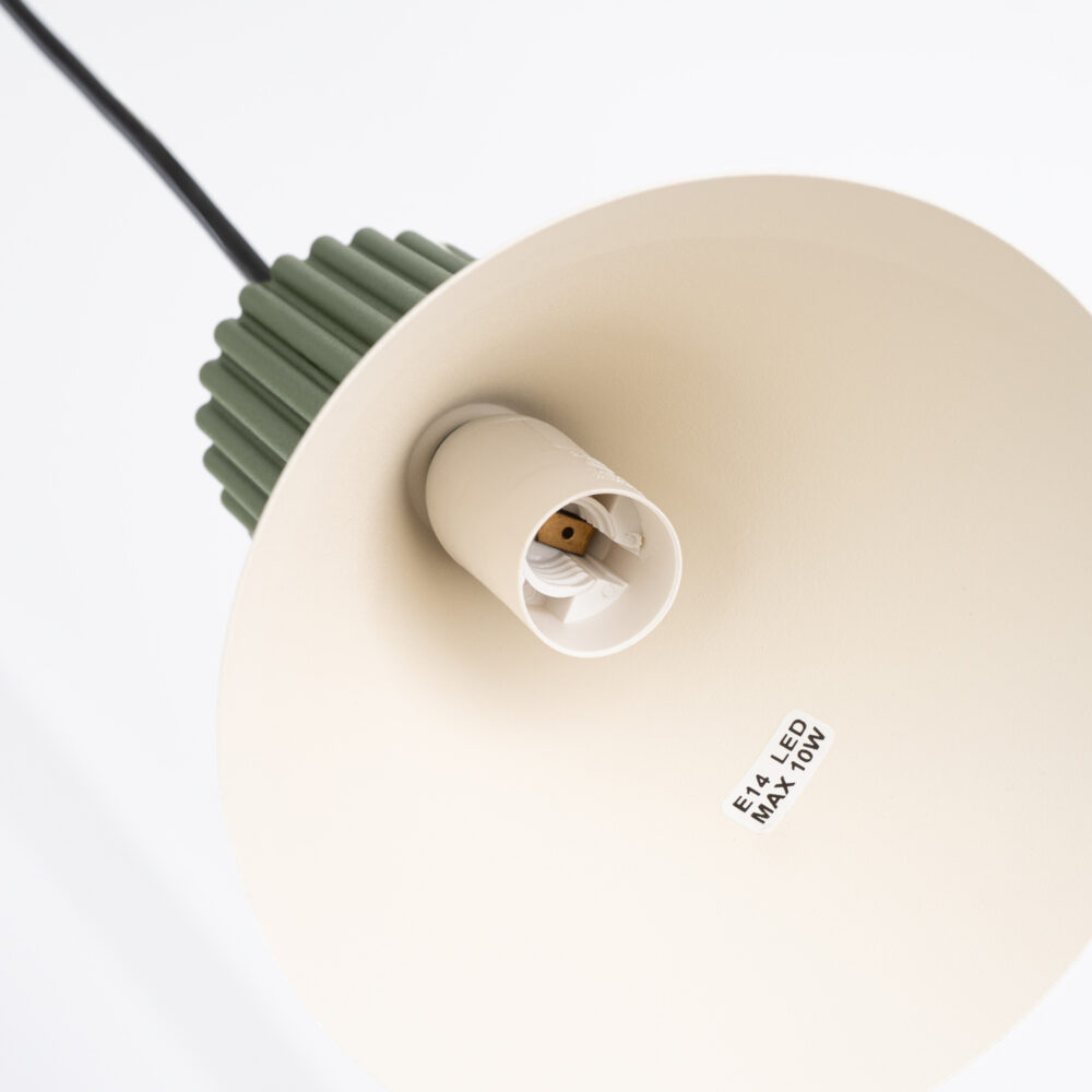 Lampa wisząca ESTRIA 1 beżowa/zielona oliwka