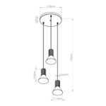 Lampa wisząca ESTRIA 3P biała/ultramaryna