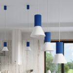 Lampa wisząca ESTRIA 3P biała/ultramaryna