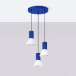 Lampa wisząca ESTRIA 3P biała/ultramaryna