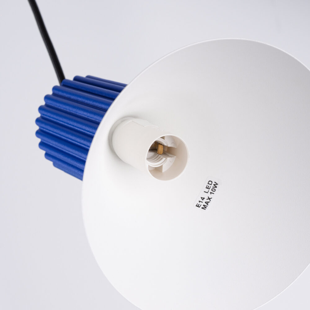 Lampa wisząca ESTRIA 3P biała/ultramaryna
