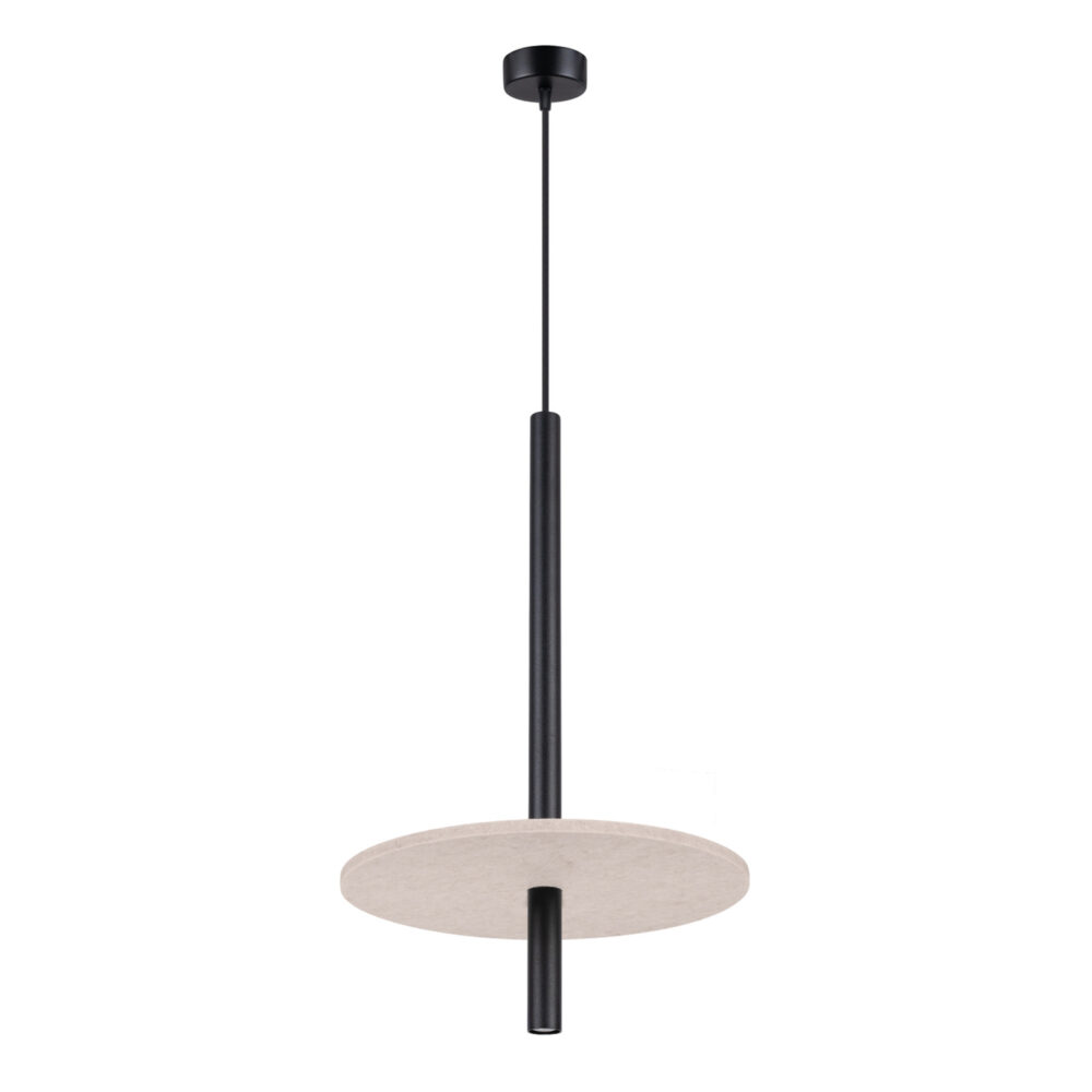 Lampa wisząca FELTRO 1 czarna/beżowa
