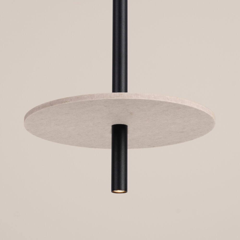 Lampa wisząca FELTRO 1 czarna/beżowa