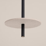 Lampa wisząca FELTRO 1 czarna/beżowa