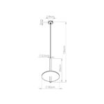 Lampa wisząca FELTRO 1 czarna/żółta