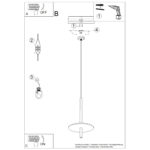 Lampa wisząca FELTRO 1 czarna/żółta