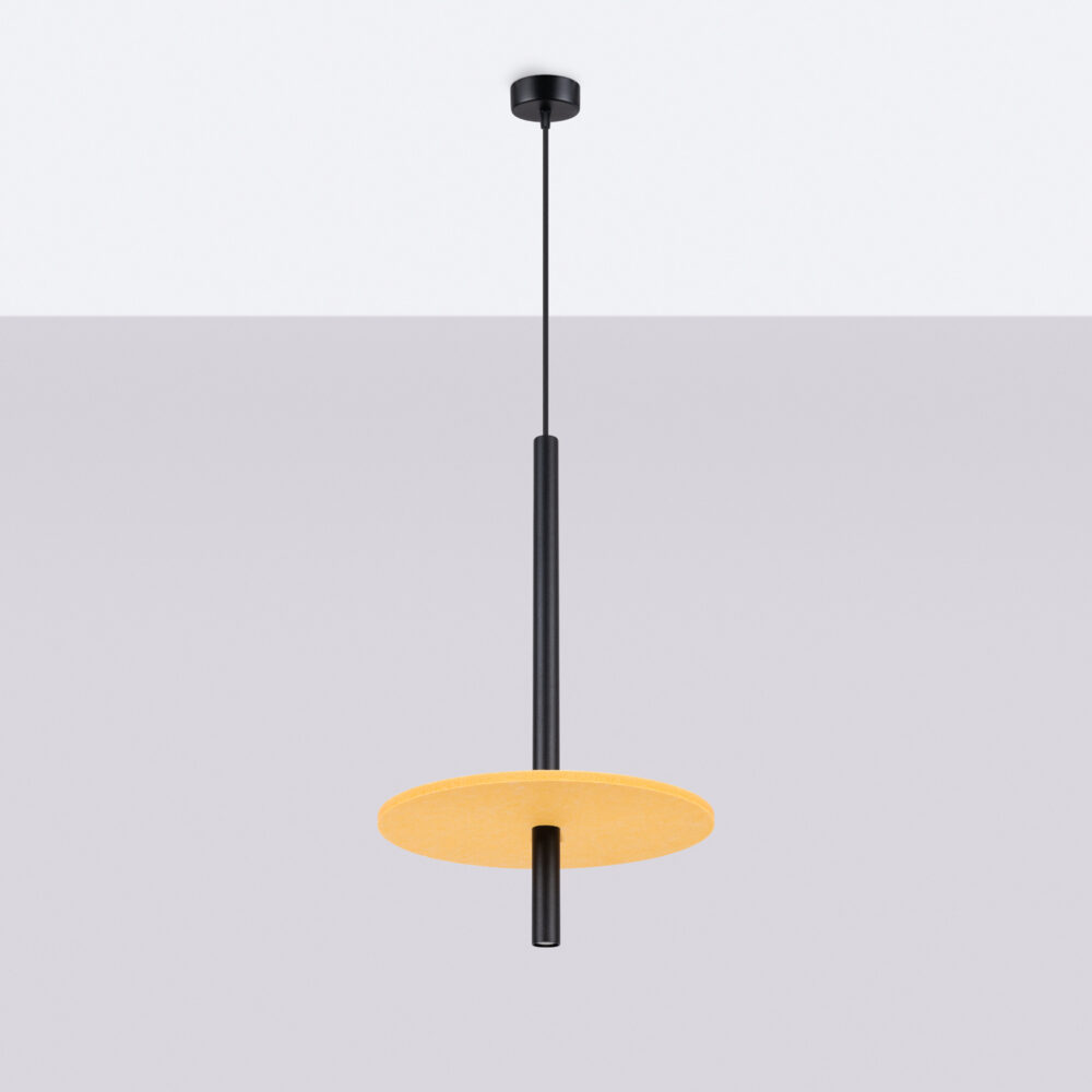 Lampa wisząca FELTRO 1 czarna/żółta
