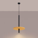 Lampa wisząca FELTRO 1 czarna/żółta
