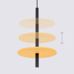 Lampa wisząca FELTRO 1 czarna/żółta