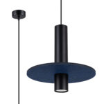 Lampa wisząca PELTA 1 czarna/granatowa