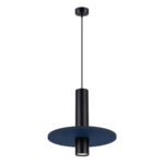 Lampa wisząca PELTA 1 czarna/granatowa