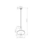 Lampa wisząca PELTA 1 czarna/granatowa