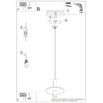 Lampa wisząca PELTA 1 czarna/granatowa