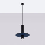 Lampa wisząca PELTA 1 czarna/granatowa