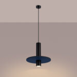 Lampa wisząca PELTA 1 czarna/granatowa