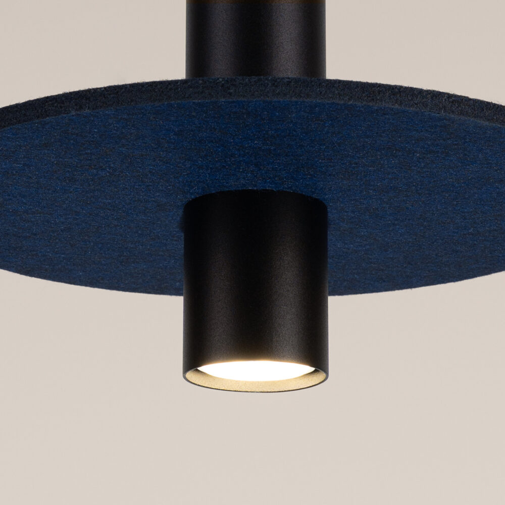 Lampa wisząca PELTA 1 czarna/granatowa