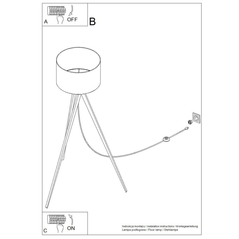 Lampa podłogowa NATT taupe