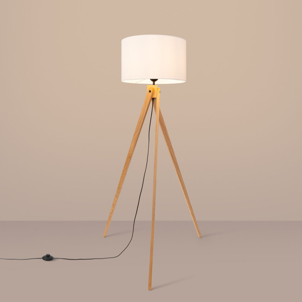 Lampa podłogowa NATT biała