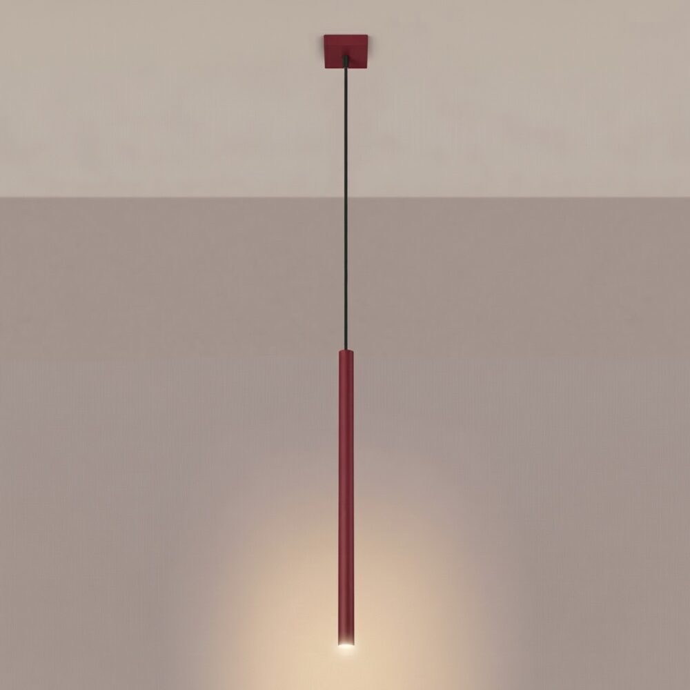 Lampa wisząca PASTELO 1 burgund