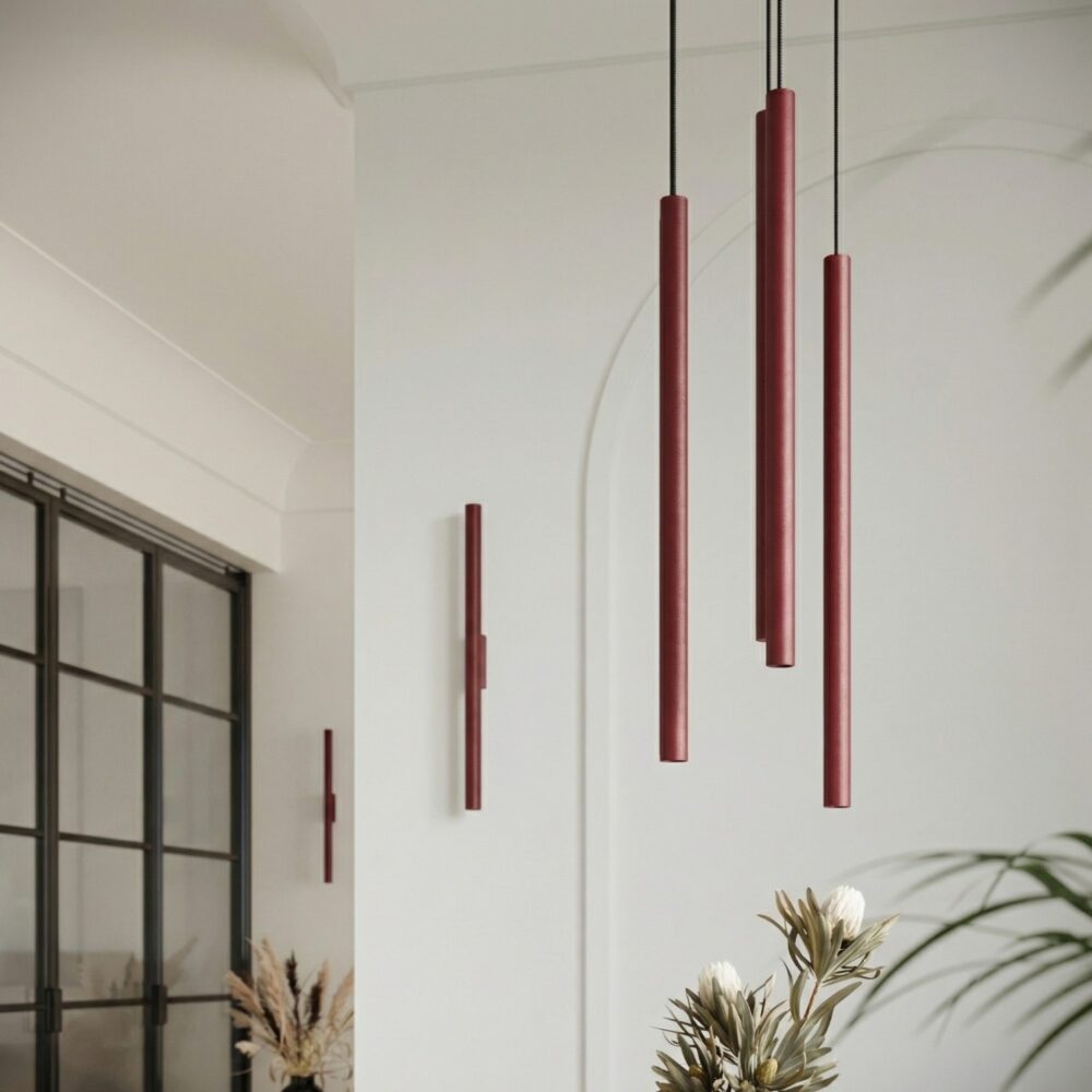 Lampa wisząca PASTELO 2 burgund