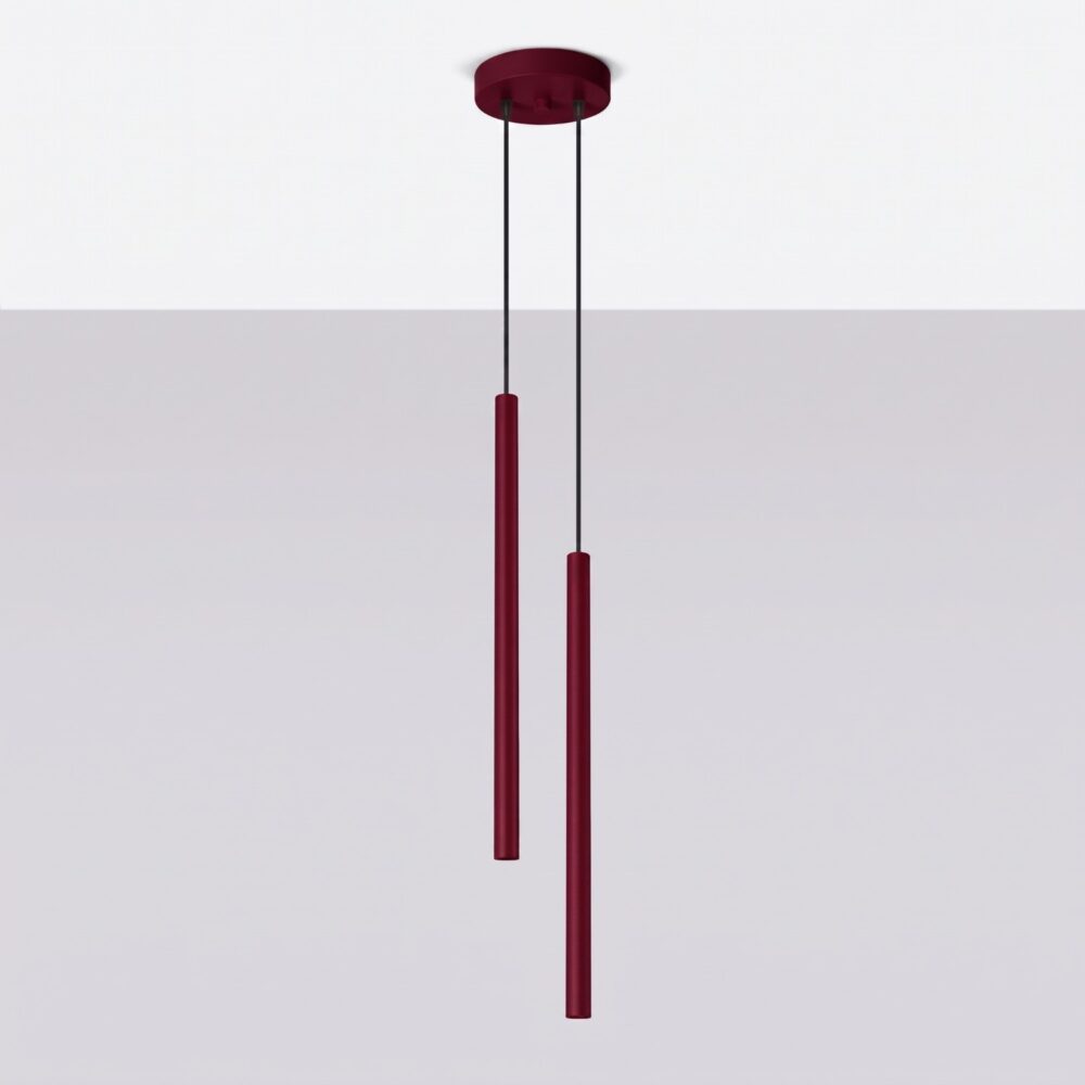 Lampa wisząca PASTELO 2 burgund