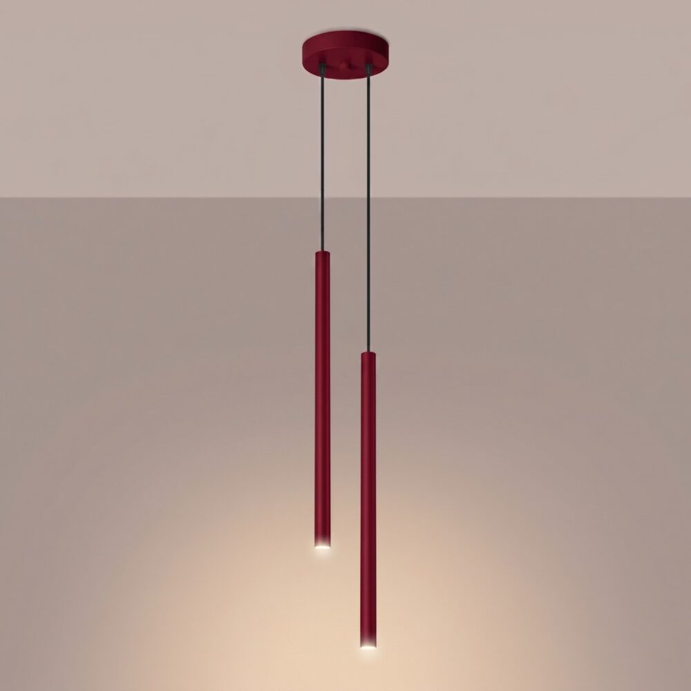 Lampa wisząca PASTELO 2 burgund