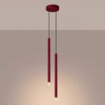 Lampa wisząca PASTELO 2 burgund