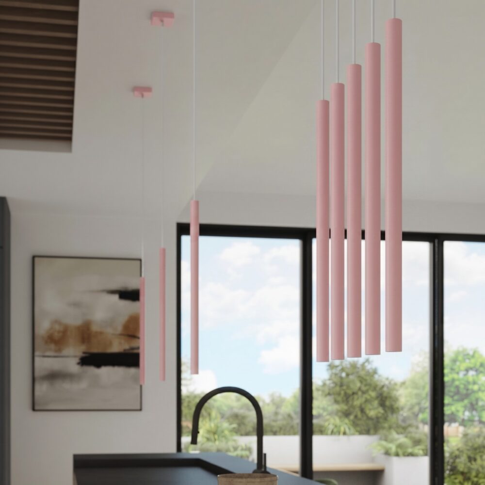 Lampa wisząca PASTELO 2 różowa