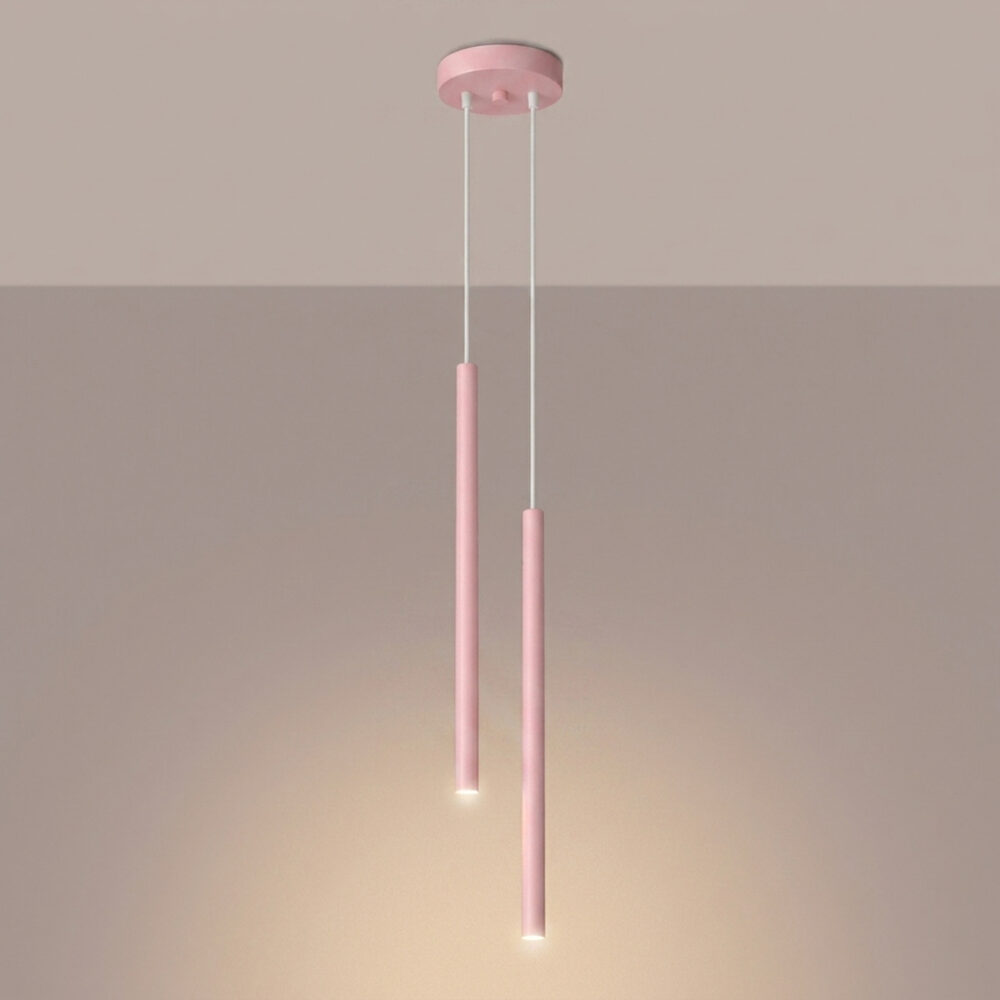 Lampa wisząca PASTELO 2 różowa