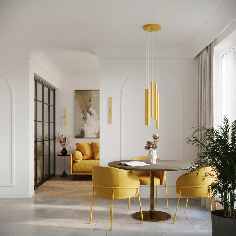 Lampa wisząca PASTELO 3P żółta