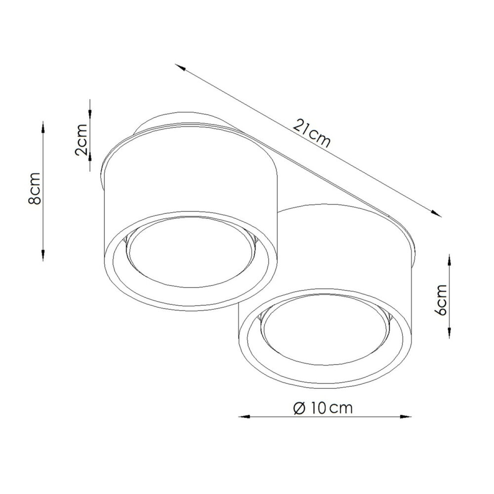 Plafon MODO 2 żółty Gx53