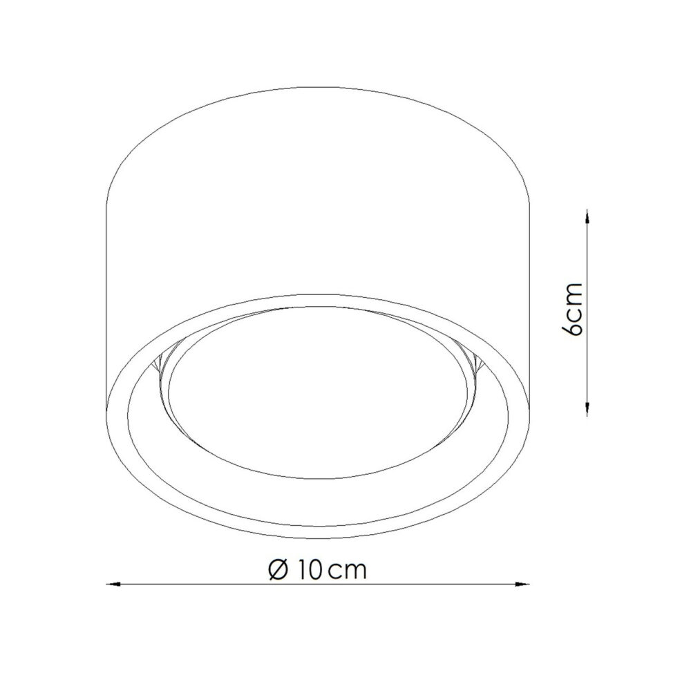 Plafon MODO 1 czerwony Gx53