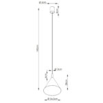 Lampa wisząca NOX 25 zielona oliwka