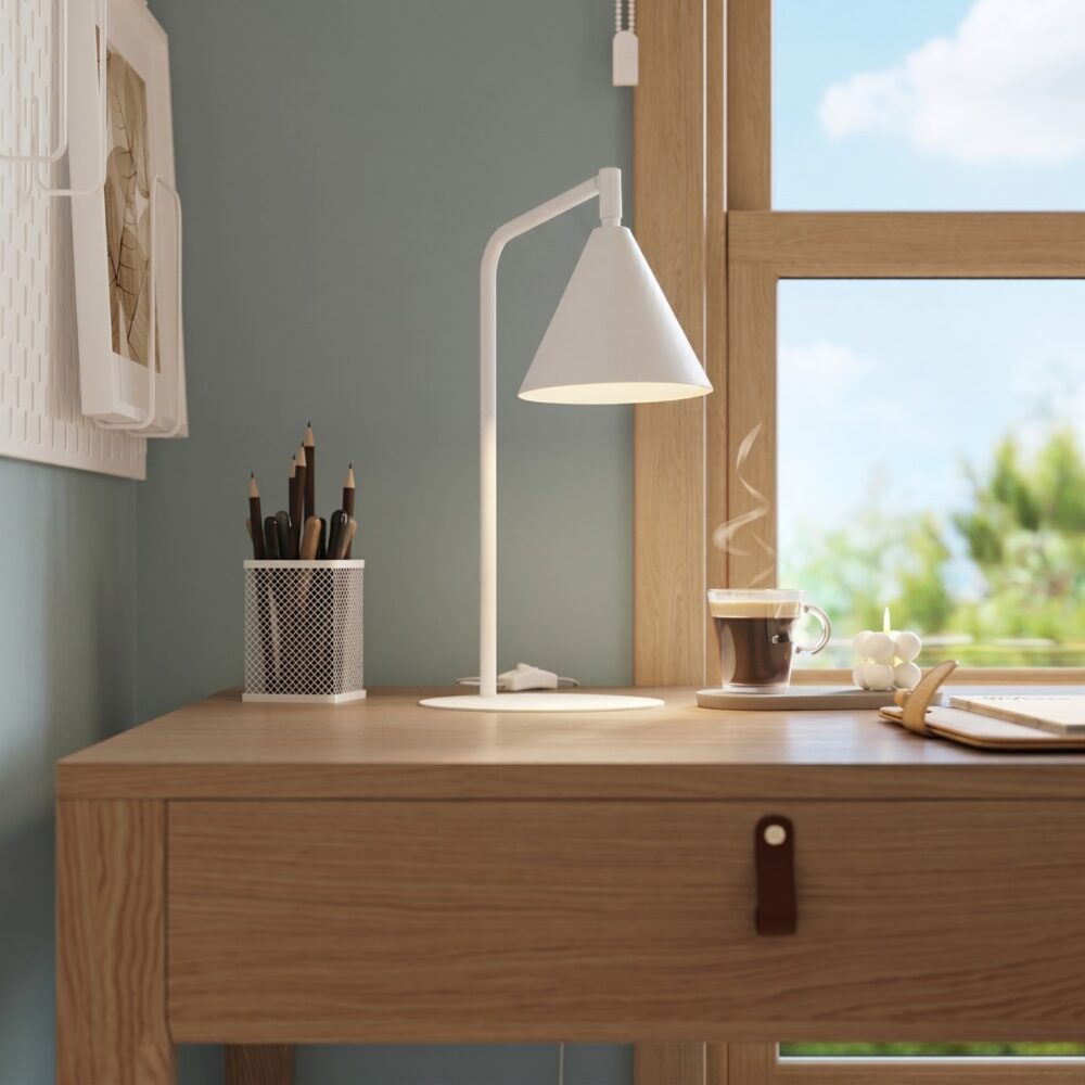 Lampa biurkowa NOX biała