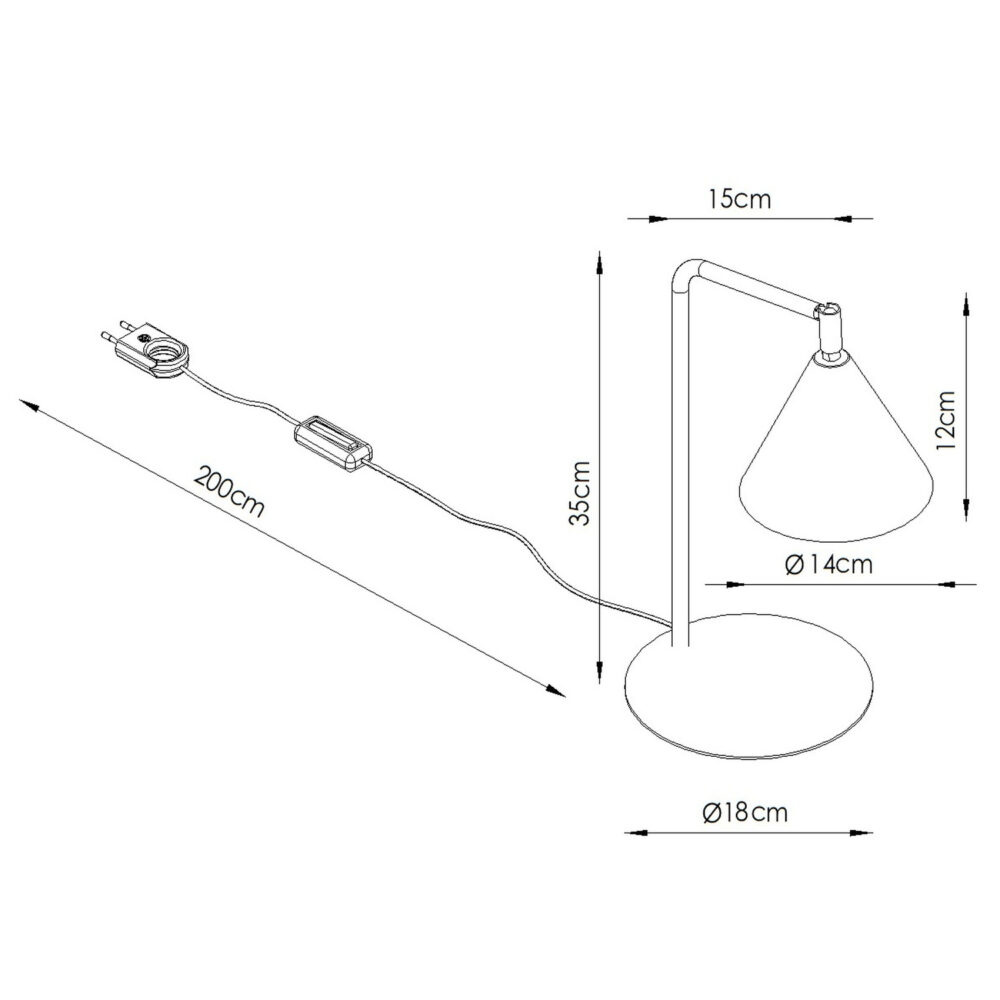 Lampa biurkowa NOX czarna