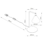 Lampa biurkowa NOX czarna