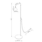 Lampa podłogowa NOX ochra czerwona
