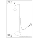 Lampa podłogowa NOX ochra czerwona