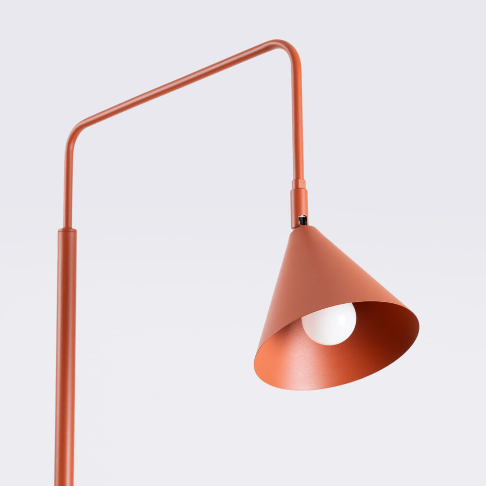Lampa podłogowa NOX ochra czerwona