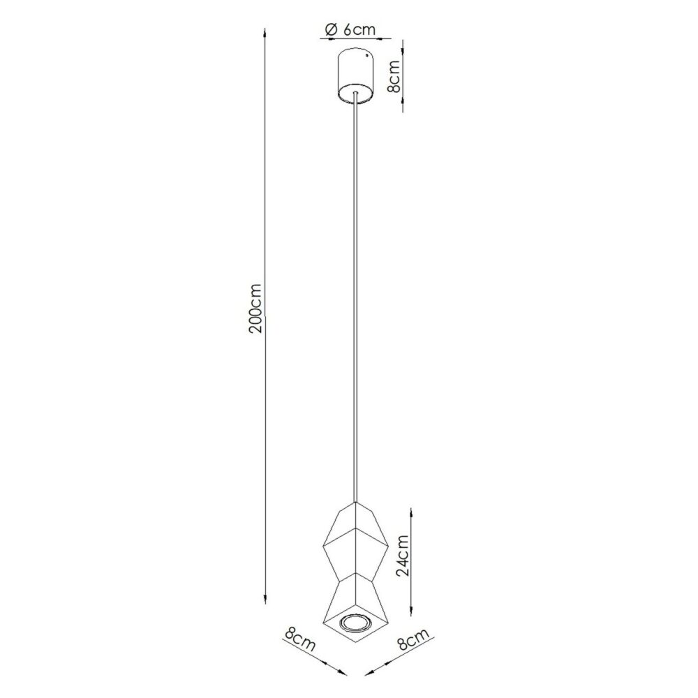 Lampa wisząca KUBBE mała S