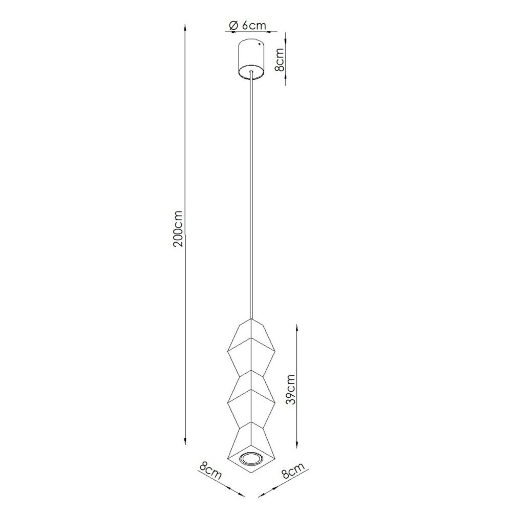 Lampa wisząca KUBBE średnia S