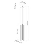 Lampa wisząca ARCHE 3P taupe