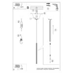 Lampa wisząca ARCHE 1 ochra czerwona
